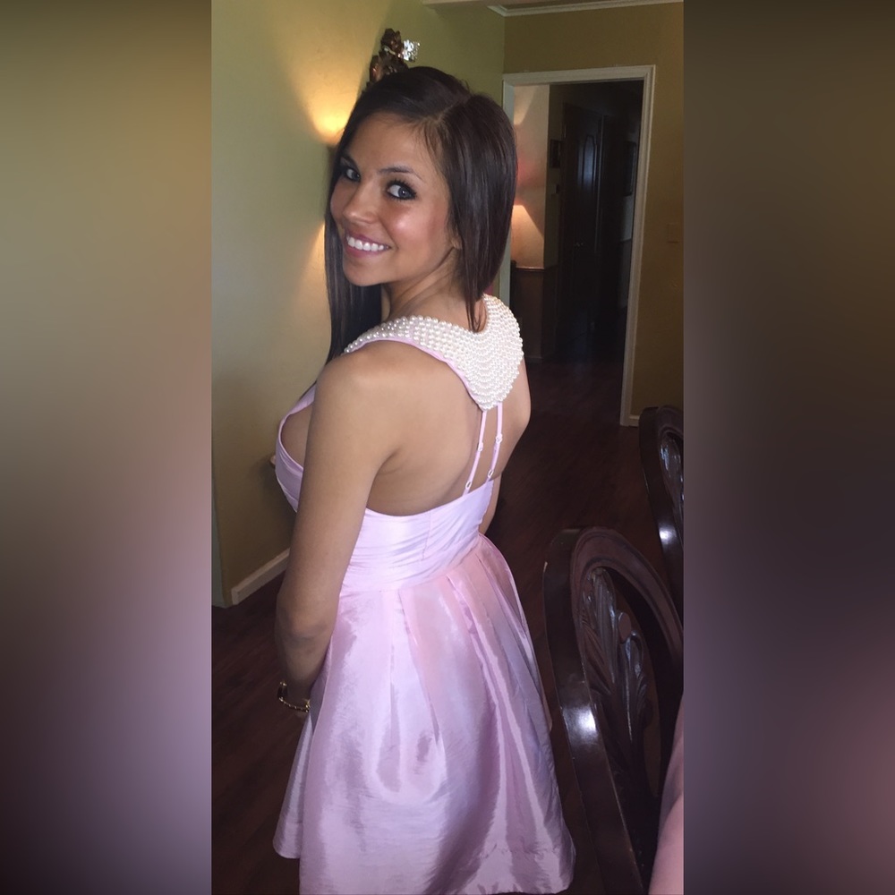 Pink mini Pearl dress
